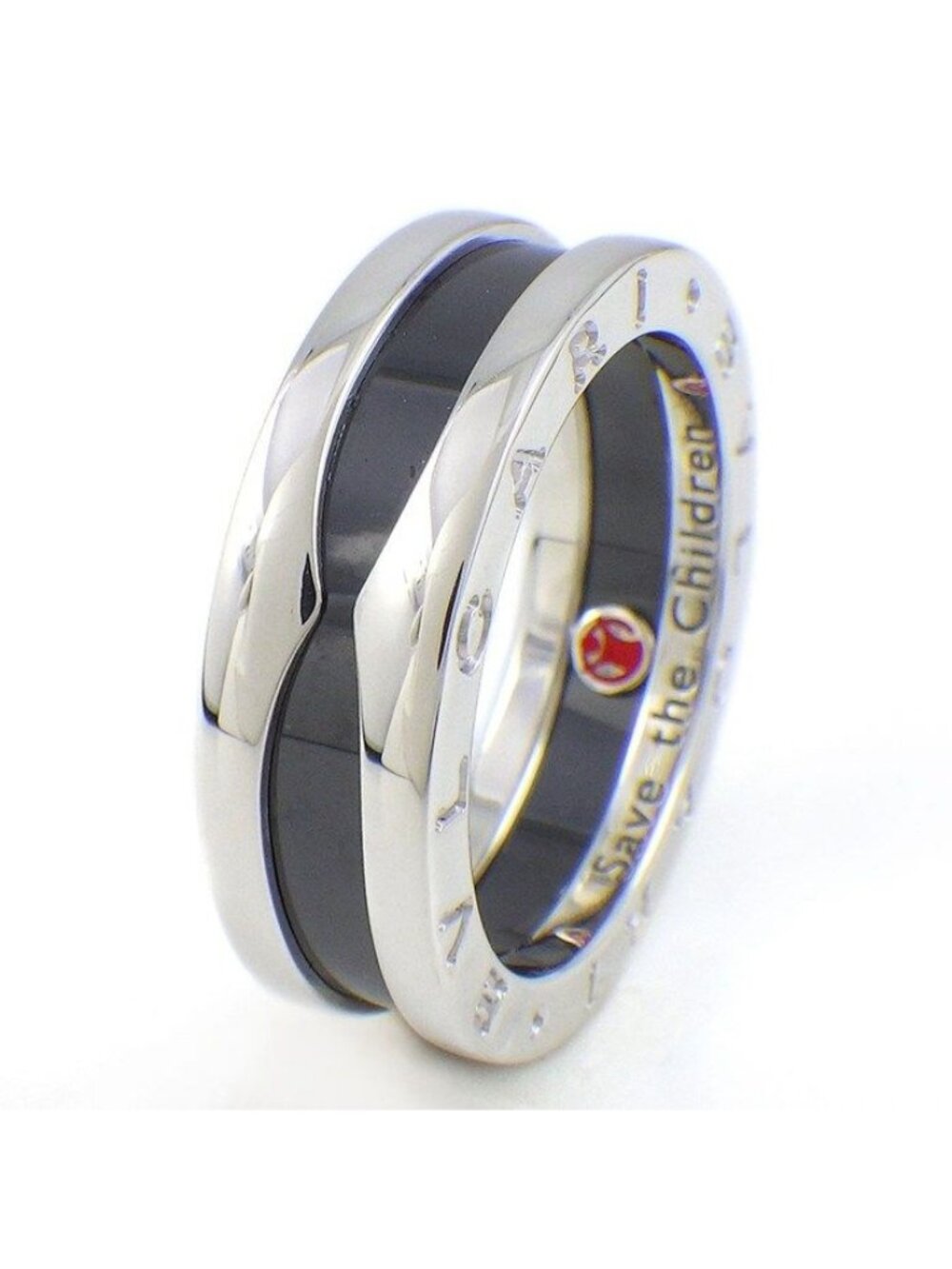 Bvlgari Ring B.zero1 Save the Children Black Ceramic